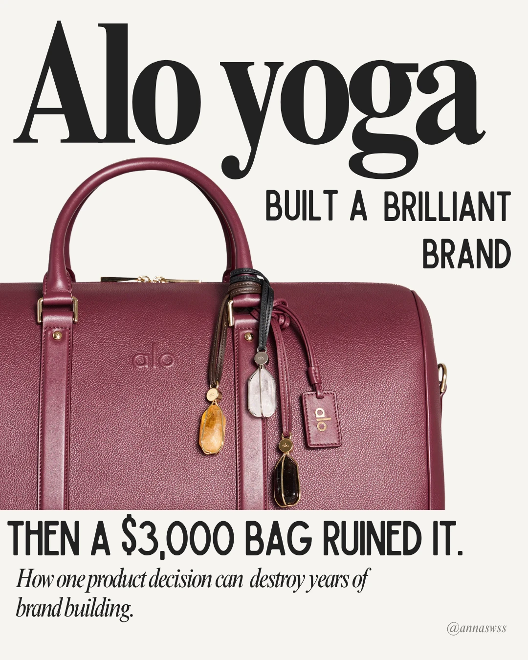 Alo Yoga independent brand analysis — LinkedIn carousel slide 1