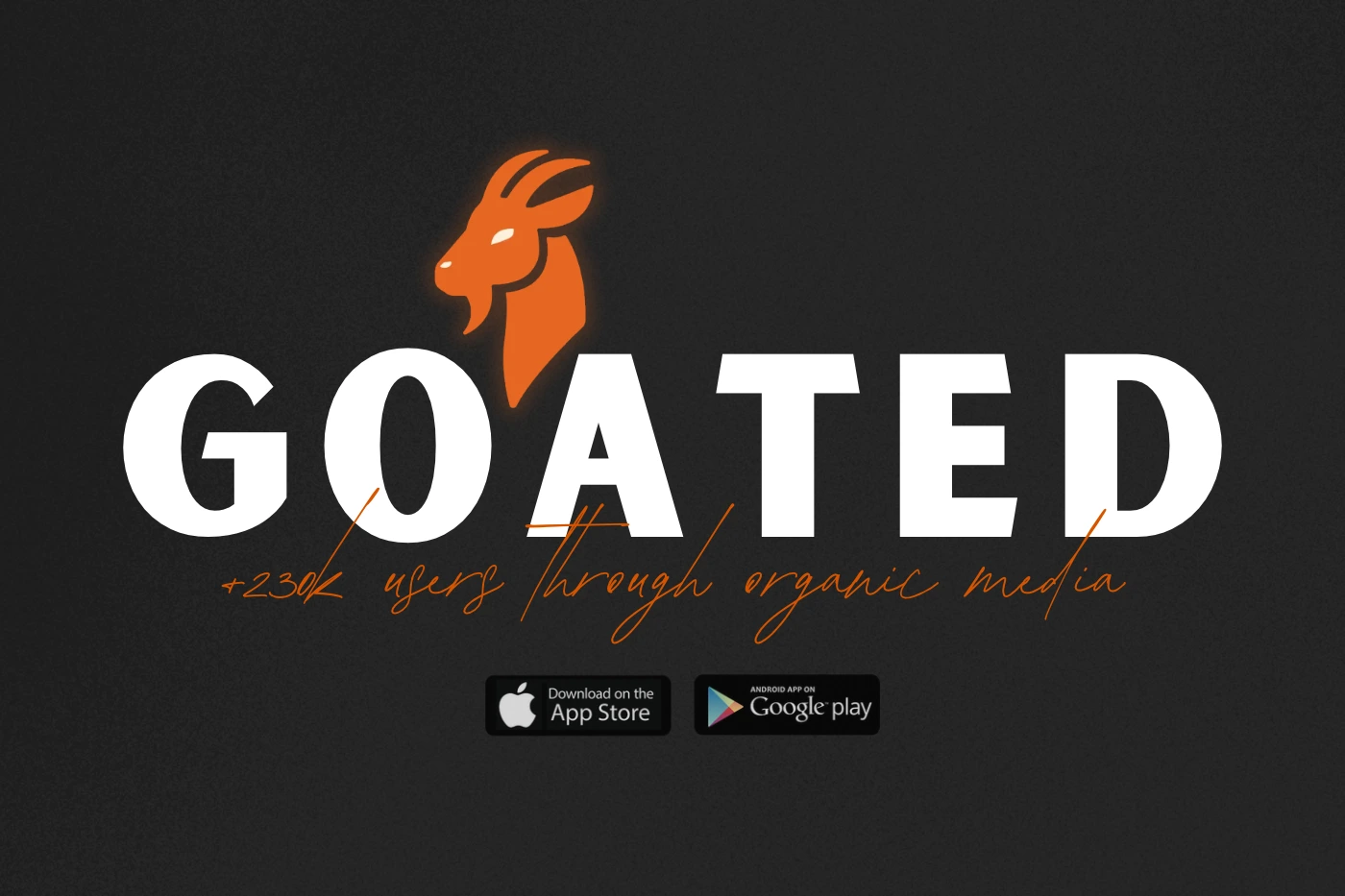 Goated social app — 230K+ users acquired through organic social